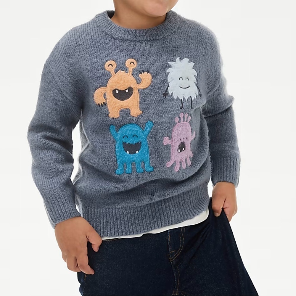 Marks & Spencer Monster Kids Blue Sweater Size 7/8